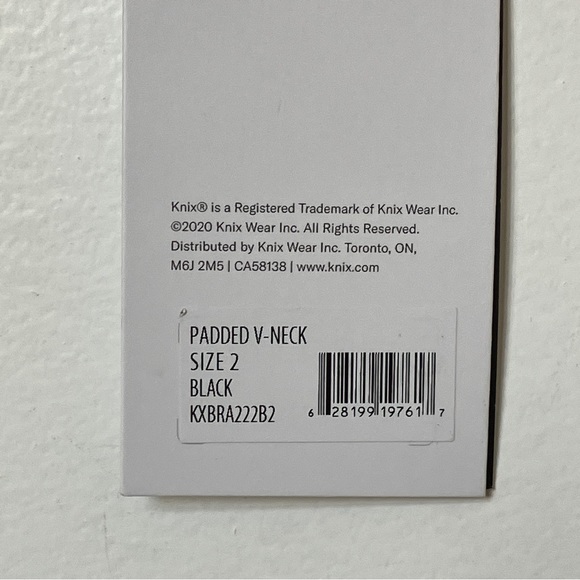 Knix Black Padded V-Neck Bra Size 2 NWT - Picture 5 of 7